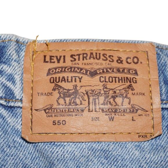 Vintage Levi’s 550 Relaxed Taper Jeans – Made in USA – Size 27x30 – Raw Hem - Picture 5 of 14